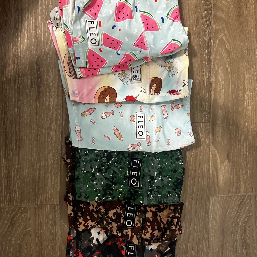 Fleo Kids Pajama Bottoms - Pastel Blue with Watermelon & Ice Cream Prints